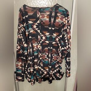 Geometric Patterned Women's Top